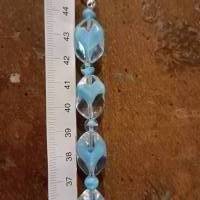 Glasperlenkette aus blau-kristallinen Glasoliven - ein Gruß vom Meer! Bild 7