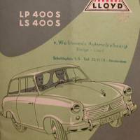Original Verkaufsprospekt Lloyd LP 400 S - LS 400 S aus den 50er Jahren Bild 1