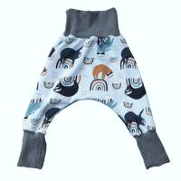 Baby Kombination Set - Pumphose & Pullover -Größe 68/74 Faultiere weiß senfgelb Bild 4