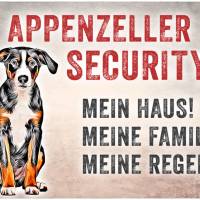 Hundeschild APPENZELLER SECURITY, wetterbeständiges Warnschild Bild 1