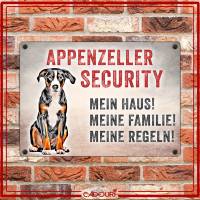 Hundeschild APPENZELLER SECURITY, wetterbeständiges Warnschild Bild 2