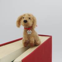 Lesezeichen kleiner Hund aus Filz - bewacht das Buch der Besitzer, witziges Lesezeichen für Hundefreunde, Buchzubehör Bild 10