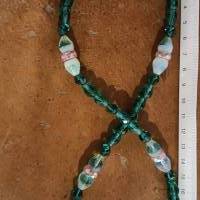 Glasperlenkette mit dunkelgrünen Formen - Meerjungfrauen-Grün! Bild 6
