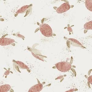 ab 50cm Jersey Pink Turtles Watercolor  Stoff  - Schildkröten Aquarell Druckstoff Bild 1