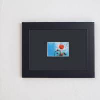 Mini Bild Mohnblumen, Miniatur Gemälde in Acryl, Original Bild in kleinem Format Bild 1