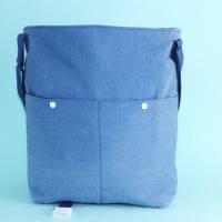 Jeans Tasche //blaue Tasche //crossbody Bag Damen // Schultertasche Damen/ große Stofftasche //blaue Handtasche /Einhorn Bild 8