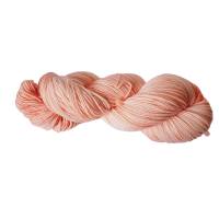 Peach Semisolid, Handgefärbte Sockenwolle/Tuchwolle, 4fädig, 100 g Strang Bild 2