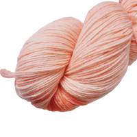 Peach Semisolid, Handgefärbte Sockenwolle/Tuchwolle, 4fädig, 100 g Strang Bild 3