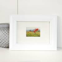 Mohnblumen Landschaft Miniaturbild als Wandekor, Acryl Bild in Landhaus Stil Bild 1
