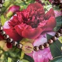 Handgefertigte Perlenkette mit braunen Barock Süßwasser Perlen und Designer Zwischenteil,Braune Extravagante Halskette, Bild 8
