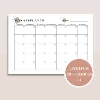 Monatsplan, Monatsplaner zum Ausdrucken A4 | Planer&Listen Printables Bild 1