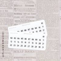 1 Bogen Planersticker Datum (028) für dein Bullet Journal, Filofax oder individuellen Kalender Bild 1
