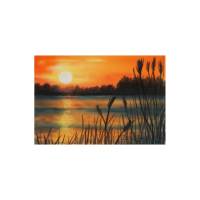 Original Wandbild als Geschenkidee auch für einen Mann, Gerahmtes Mini Bild Sonnenuntergang Bild 2
