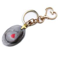 Schlüsselanhänger personalisiert, mit Namen, Haare und Herz, Andenkenschmuck Bild 1