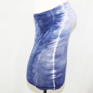 Frauen Top Größe 42 Hand gefärbt in Blau Einzelstück Unikat Upcycling Bild 8