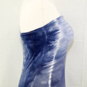 Frauen Top Größe 42 Hand gefärbt in Blau Einzelstück Unikat Upcycling Bild 9