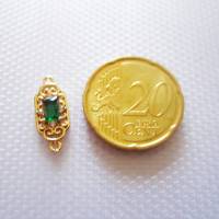 2x kleine  Micro Pave Zirkonia Schmuckverbinder aus Messing 2 Farben zur Auswahl Bild 6