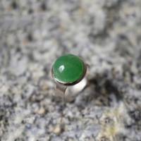 Aventurin Ring verstellbar Silber, Grün, Statement Ring rund grüner Stein, Edelstein grün, Geburtstagsgeschenk Frauen Bild 1