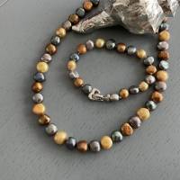 Handgefertigte extravagante echte Süßwasser Perlenkette,Halskette mit Perlen Multicolor,Perlencollier, Brautschmuck, Bild 3