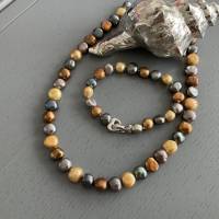 Handgefertigte extravagante echte Süßwasser Perlenkette,Halskette mit Perlen Multicolor,Perlencollier, Brautschmuck, Bild 5