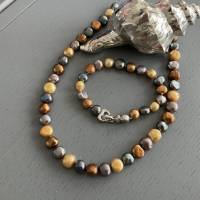 Handgefertigte extravagante echte Süßwasser Perlenkette,Halskette mit Perlen Multicolor,Perlencollier, Brautschmuck, Bild 8
