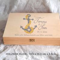 Erinnerungsbox aus Holz Hochzeit Anker Bild 2