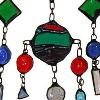 Suncatcher - Kettenmandala aus besonderen Glasteilen gefertigt - handmade, Unikat