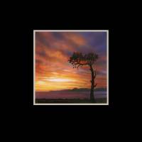 Miniatur Bild Sonnenuntergang, Acryl Bild in leuchtenden Farben, Quadratisches Bild , Gerahmte Original Gemälde Bild 2