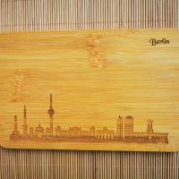 Lasergravur auf Schneidbretter Skyline mit Städte wie Essen, Dortmund, Gelsenkirchen, Berlin Bild 6