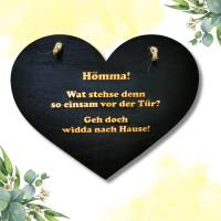 Hömma-Türschild aus Holz für die Ruhrpott-Fans mit coolem Spruch graviert, natur, schwarz, rot, 200x160 mm Bild 4