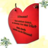 Hömma-Türschild aus Holz für die Ruhrpott-Fans mit coolem Spruch graviert, natur, schwarz, rot, 200x160 mm Bild 6