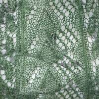 Schal - Laceschal - elegant und leicht - grün / grau -  handgestrickt  und ein Unikat Bild 8