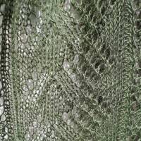 Schal - Laceschal - elegant und leicht - grün / grau -  handgestrickt  und ein Unikat Bild 9