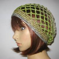 Mütze, Beanie, Sommer-Mütze mit schönem Farbverlauf, aus Baumwolle Bild 4