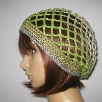 Mütze, Beanie, Sommer-Mütze mit schönem Farbverlauf, aus Baumwolle Bild 5