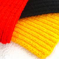 Strickschal FanSchal Deutsche Nationalfarben handgestrickt von Hobbyhaus Bild 6