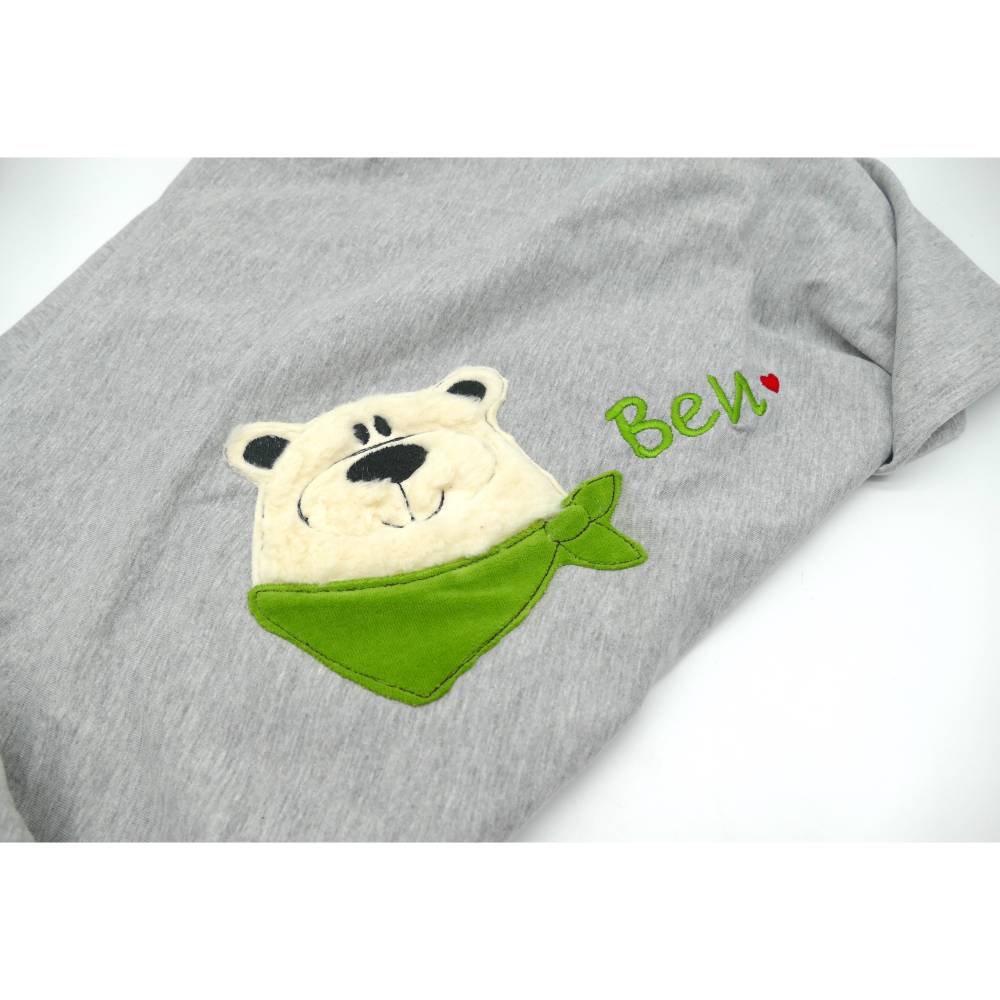 Personalisierte Babydecke Eisbär Teddy mit Wunschnamen - Kuscheldecke mit Namen Schmusedecke Bild 1