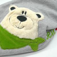Personalisierte Babydecke Eisbär Teddy mit Wunschnamen - Kuscheldecke mit Namen Schmusedecke Bild 7