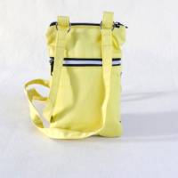Handytasche zum Umhängen,Gelb,Stoff mit Reißverschluß,Handy Tasche, Handy Handtasche, Punkte Bild 5