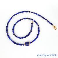 Zierliche Lapis Lazuli Kette mit betonter Mitte Bild 5