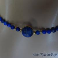 Zierliche Lapis Lazuli Kette mit betonter Mitte Bild 7