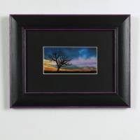 Original Landschaft Miniatur Bild mit fantasy Himmel in Acryl Bild 1