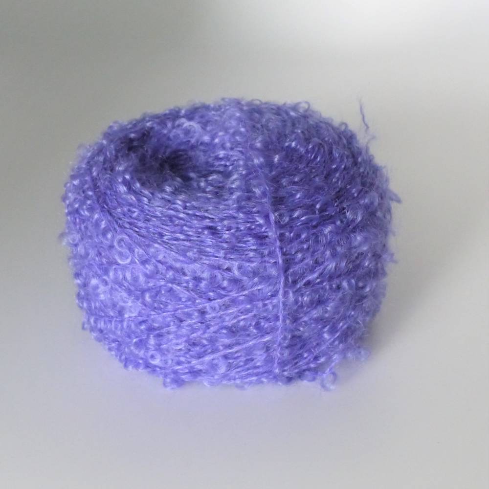 Mohair Boucle Garn-lavendel-lila-Mohair Merino Nylon-Handarbeiten-Wolle-DIY Bild 1