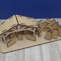 Krippe, Krippenfiguren aus Birkensperrholz, auch zum bemalen und für Kinder, geeignet. Bild 8