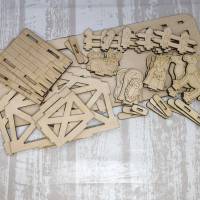 Krippe, Krippenfiguren aus Birkensperrholz, auch zum bemalen und für Kinder, geeignet. Bild 9