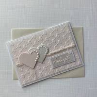 Hochzeit, Glückwunschkarte zur Hochzeit, Hochzeitskarte rosa Perlmuttpapier A6 Bild 5