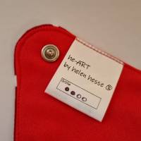 Waschbare Damenbinden, zweilagig - Einzeln - in rot-weiß "Herzchen" - von he-ART by helen hesse Bild 10