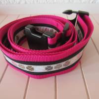 Koffergurt - Kofferband - Kleeblatt - schwarz pink Bild 3