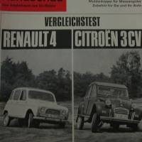 Motor Rundschau - für den Tankwart/Ausgabe A   Nr. 19   10. Okt. 1966  Test Renault 4   -  Citroen 3CV Bild 1