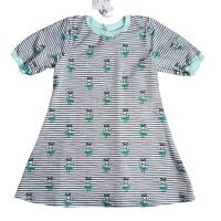 Mädchenkleid Sommerkleid Größe 104 - Hasentanz mint grau Bild 1